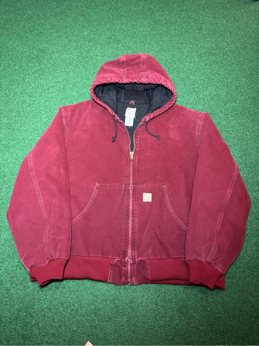 Carhartt Jacket J130 CRI Crimson Red GRAIL RARE Quilted Lining XXL 30x28 Boxy